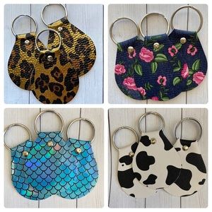 Faux Leather Keychains